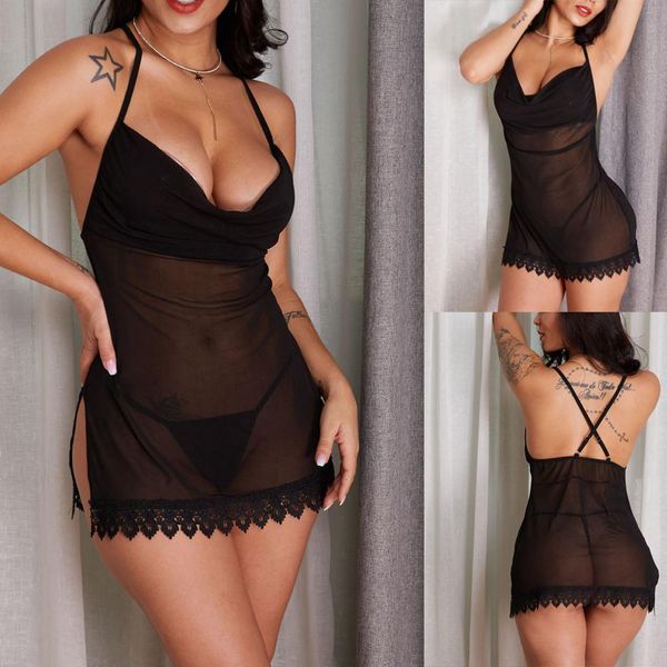 perspective black lace nightdress women lingerie thong set sleepwear nightdress erotic lingerie dress nightwear n3, Black;red
perspective black lace nightdress women lingerie thong set sleepwear nightdress erotic lingerie dress nightwear n3, Black;red