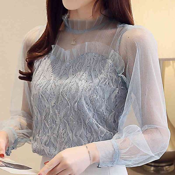 blouse women blusas mujer de moda elegantes long sleeve mesh lace blouse shirt women shirts blouses femme blusas e613 210602, White
blouse women blusas mujer de moda elegantes long sleeve mesh lace blouse shirt women shirts blouses femme blusas e613 210602, White