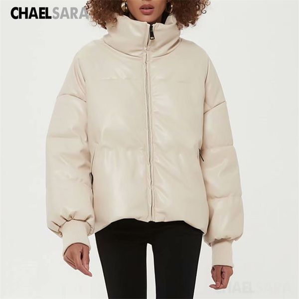 winter thick warm parkas women fashion pu leather coat elegant zipper cotton jackets female outwear 211215, Black
winter thick warm parkas women fashion pu leather coat elegant zipper cotton jackets female outwear 211215, Black