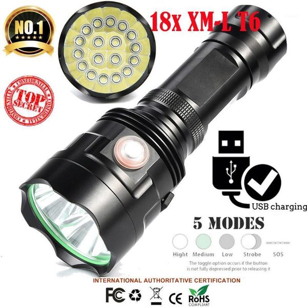 bike lights 18x xm-l t6 led 5 modes 26650/18650 camping cycling torch lamp light rechargeable waterproof black #5j251
bike lights 18x xm-l t6 led 5 modes 26650/18650 camping cycling torch lamp light rechargeable waterproof black #5j251