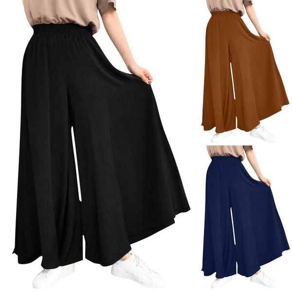 women's pants & capris summer wide leg loose fashion solid color elastic high waist draw string casual long trousers female, Black;white
women's pants & capris summer wide leg loose fashion solid color elastic high waist draw string casual long trousers female, Black;white