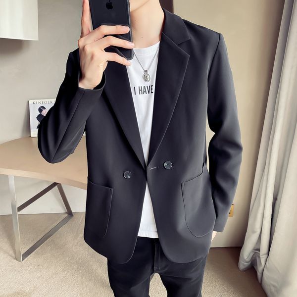 high 2021 new quality suit simple blazers an ocasional streetwear loose button during the entire blazer men clothing jacket team 66wv, White;black
high 2021 new quality suit simple blazers an ocasional streetwear loose button during the entire blazer men clothing jacket team 66wv, White;black