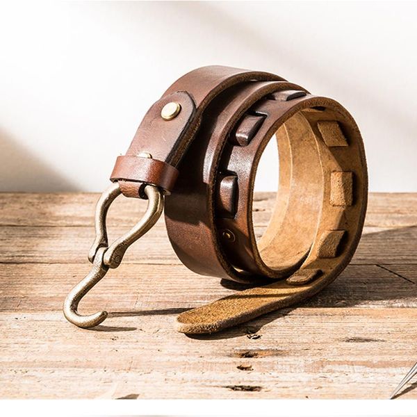 belts diy luxury retro handmade belt cowhide cavalry brass buckle distressed casual tactical denim woven, Black;brown
belts diy luxury retro handmade belt cowhide cavalry brass buckle distressed casual tactical denim woven, Black;brown