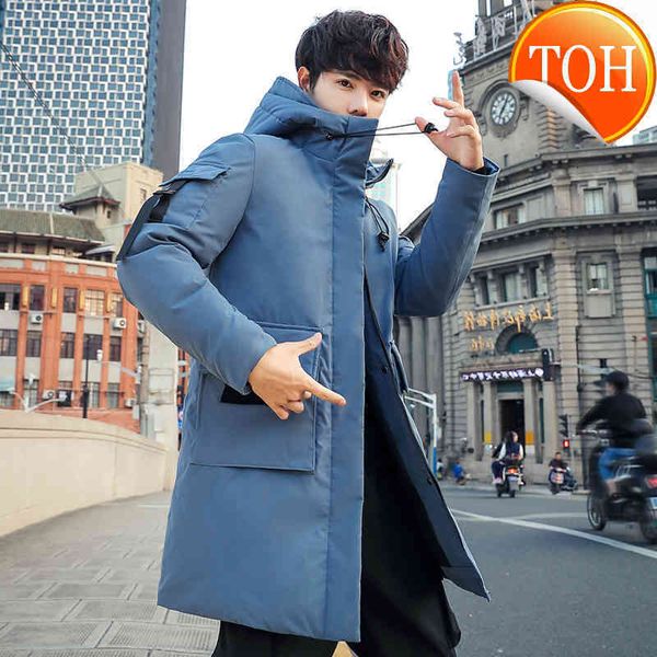 2021 new winter down jackets men long coat hooded fasion solid color thicken warm black overcoat with big pockets 
2021 new winter down jackets men long coat hooded fasion solid color thicken warm black overcoat with big pockets
