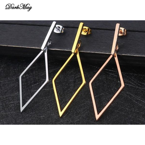 hoop & huggie darkmag rhombus metal gold silver color earring fashion simple 2021 trendy stainless round for women party, Golden;silver 
hoop & huggie darkmag rhombus metal gold silver color earring fashion simple 2021 trendy stainless round for women party, Golden;silver
