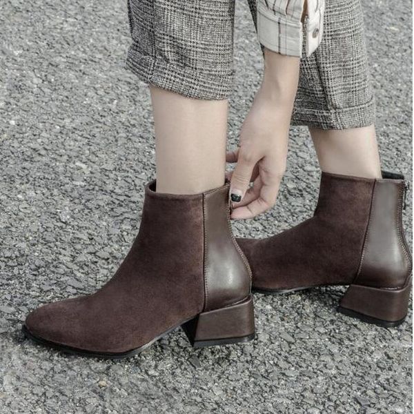 boots women ankle chunky low heels matin shoes woman booties winter warm british shoe chaussures femme zapatos mujer sapatonh400, Black
boots women ankle chunky low heels matin shoes woman booties winter warm british shoe chaussures femme zapatos mujer sapatonh400, Black