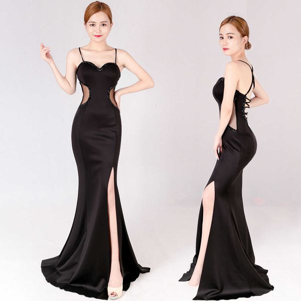 luxury evening dress 0808# low cut and forked sling perspective hip wrapped fishtail auto show nightclub, Black;gray
luxury evening dress 0808# low cut and forked sling perspective hip wrapped fishtail auto show nightclub, Black;gray