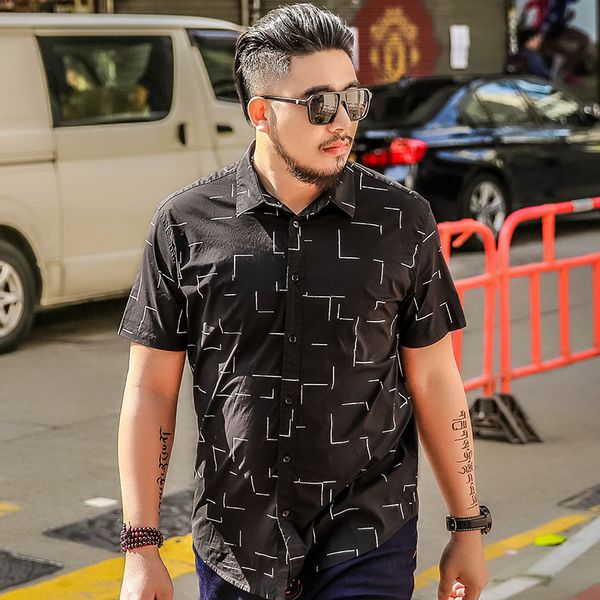 black short sleeve shirt mens loose plus size overweight man fashion lapel fashion leisure extra large oversized mens shirt summer, White;black
black short sleeve shirt mens loose plus size overweight man fashion lapel fashion leisure extra large oversized mens shirt summer, White;black