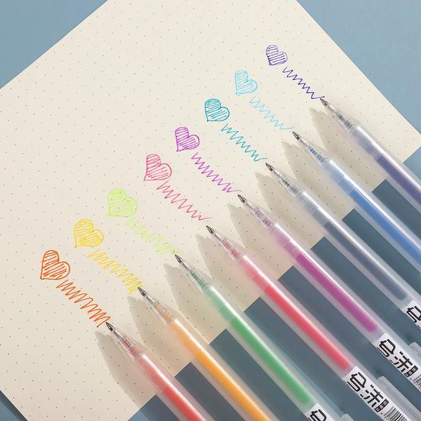 gel pens 8pc/set 0.5mm colored pen transparent barrel multicolor ink marker simple neutral office school supplies stationery
gel pens 8pc/set 0.5mm colored pen transparent barrel multicolor ink marker simple neutral office school supplies stationery