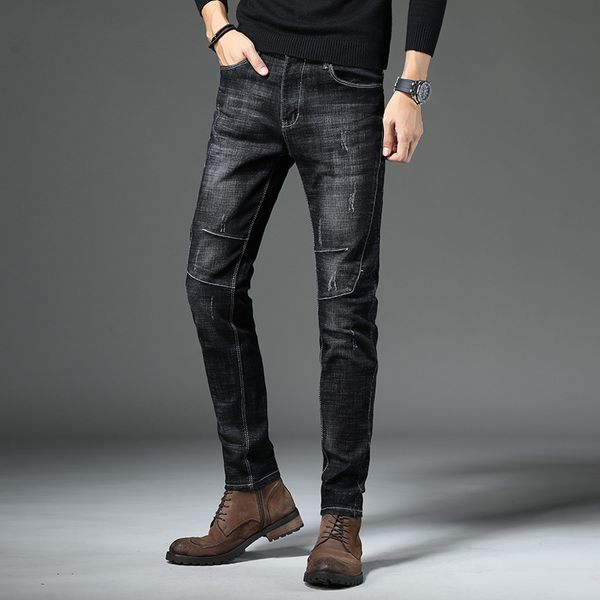 brand 2021 new men slim elastic mode business classic style ny jeans denim broek men's, Blue
brand 2021 new men slim elastic mode business classic style ny jeans denim broek men's, Blue