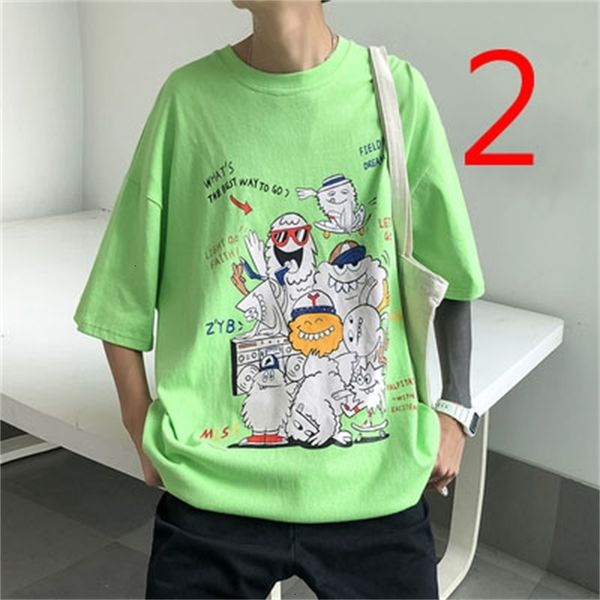 new 2021 summer anime tide brand net red ins korean version of the trend loose cartoon men's short-sleeved t-shirt adce, White;black
new 2021 summer anime tide brand net red ins korean version of the trend loose cartoon men's short-sleeved t-shirt adce, White;black