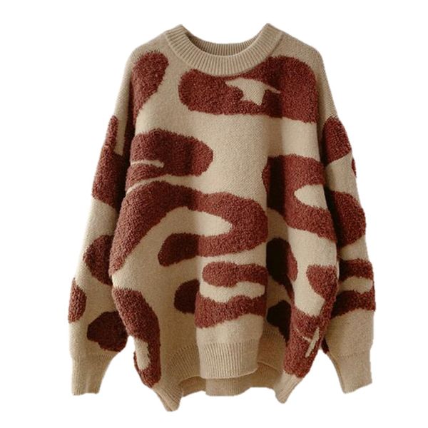 thicken sweater women 2022 autumn and winter new loose and versatile contrast color oversize korean sweater, White;black
thicken sweater women 2022 autumn and winter new loose and versatile contrast color oversize korean sweater, White;black