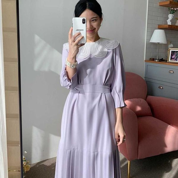 casual dresses woman dress 2021 korean fashion sweet and elegant lace doll collar hit color tie waist three-quarter sleeve pleated, Black;gray
casual dresses woman dress 2021 korean fashion sweet and elegant lace doll collar hit color tie waist three-quarter sleeve pleated, Black;gray