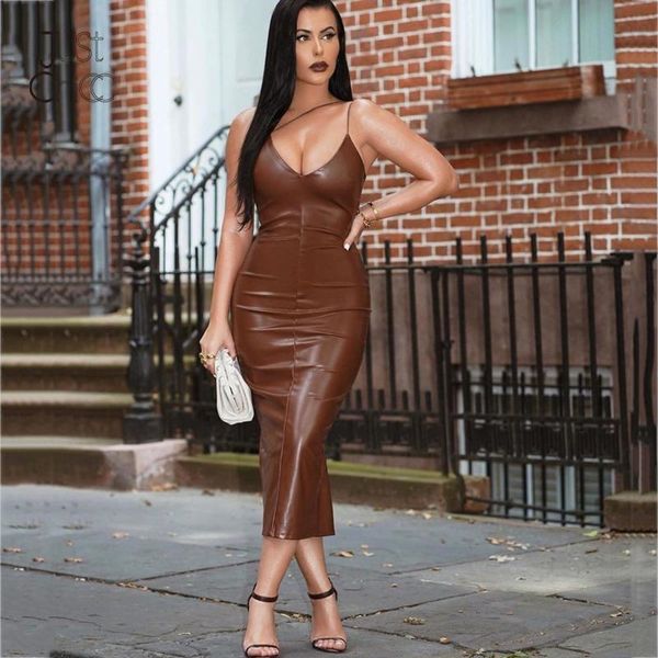 casual dresses justchicc pu midi dress v neck split bodycon spaghetti strap slim party women sleeveless backless solid vestidos, Black;gray
casual dresses justchicc pu midi dress v neck split bodycon spaghetti strap slim party women sleeveless backless solid vestidos, Black;gray