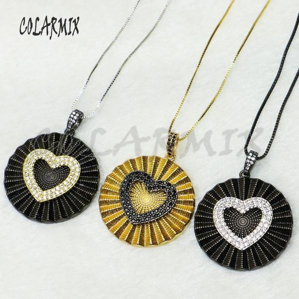 pendant necklaces 5 pieces round pendants necklace mix colors fashion jewelry for women heart gift valentine zircon accessories 50172, Silver
pendant necklaces 5 pieces round pendants necklace mix colors fashion jewelry for women heart gift valentine zircon accessories 50172, Silver