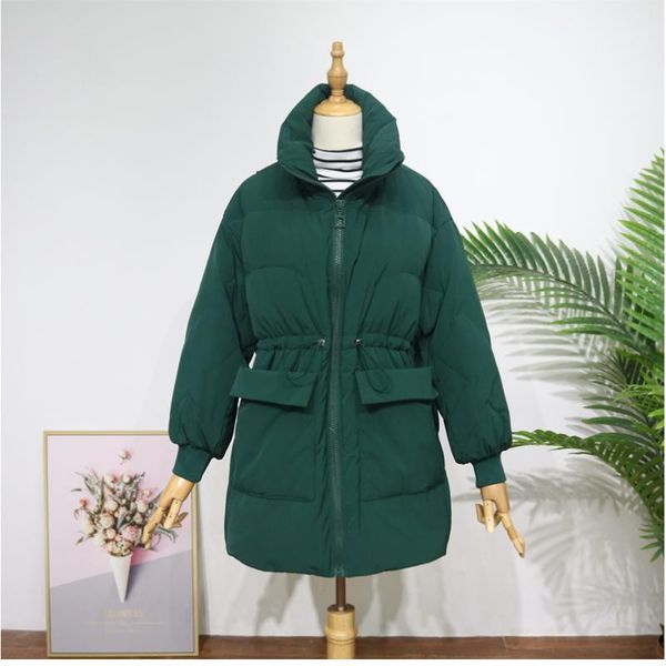 2019 winter women 90% white duck down jacket loose big pocket zipper long down coat large outwear warm thick parka1, Black
2019 winter women 90% white duck down jacket loose big pocket zipper long down coat large outwear warm thick parka1, Black