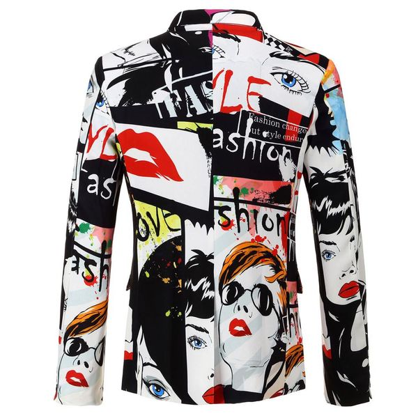 singer stage outfit costume fashion tide men casual suits hip hop doodling printing blazer thin pants 2 pieces set leisure suit, Black;red
singer stage outfit costume fashion tide men casual suits hip hop doodling printing blazer thin pants 2 pieces set leisure suit, Black;red