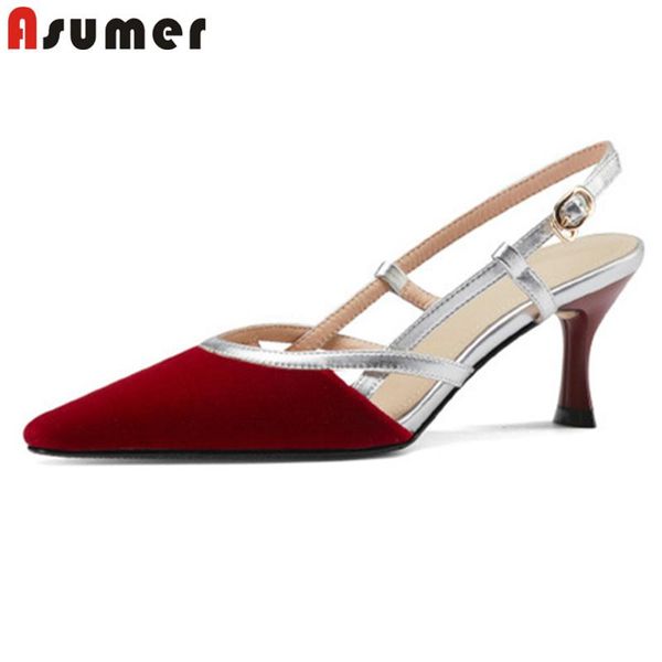 sandals asumer 2021 velvet wedding shoes women square toe buckle thin high heels ladies single, Black
sandals asumer 2021 velvet wedding shoes women square toe buckle thin high heels ladies single, Black