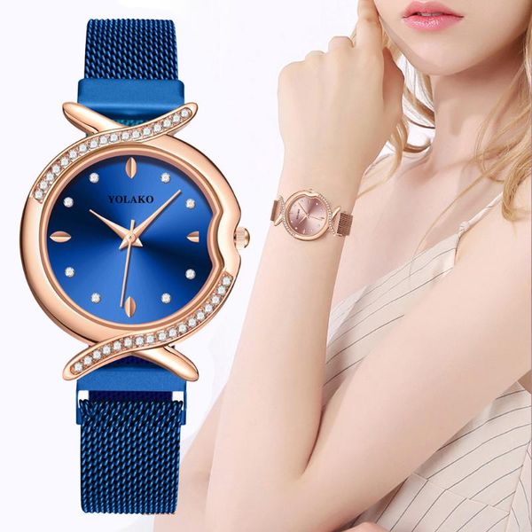 wristwatches fashion luxury magnetic women watches rose gold stainless steel mesh strap ladies quartz minimalist female clock, Slivery;brown
wristwatches fashion luxury magnetic women watches rose gold stainless steel mesh strap ladies quartz minimalist female clock, Slivery;brown