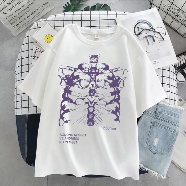 women's t-shirt women oversized harajuku punk gothic hiphop summer female t-shirts casual short sleeve streetwear, White
women's t-shirt women oversized harajuku punk gothic hiphop summer female t-shirts casual short sleeve streetwear, White