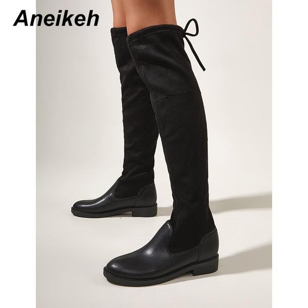boots aneikeh elegant flock&pu patchwork lace-up women high 2021 platform square heels round toe shoes party non-slip, Black
boots aneikeh elegant flock&pu patchwork lace-up women high 2021 platform square heels round toe shoes party non-slip, Black