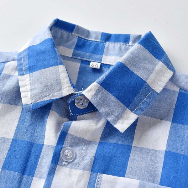 children's short sleeve cotton plaid shirt two color boys' summer batch children's wear, Blue
children's short sleeve cotton plaid shirt two color boys' summer batch children's wear, Blue