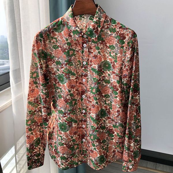 2021 new manga longa gola virada para baixo blusa nova primavera vero seda e algodo flor impresso feminina doce camisas s f44m, Black
2021 new manga longa gola virada para baixo blusa nova primavera vero seda e algodo flor impresso feminina doce camisas s f44m, Black