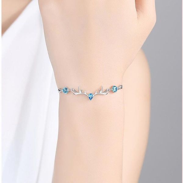 charm bracelets everoyal silver 925 girls jewelry zircon blue deer for women birthday engagement female, Golden;silver
charm bracelets everoyal silver 925 girls jewelry zircon blue deer for women birthday engagement female, Golden;silver