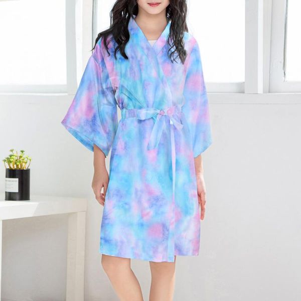 women's sleepwear lovely tie dye robe kimono girls children bathrobe bridesmaid wedding party birthday princess dress silk kids soft ni, Black;red
women's sleepwear lovely tie dye robe kimono girls children bathrobe bridesmaid wedding party birthday princess dress silk kids soft ni, Black;red