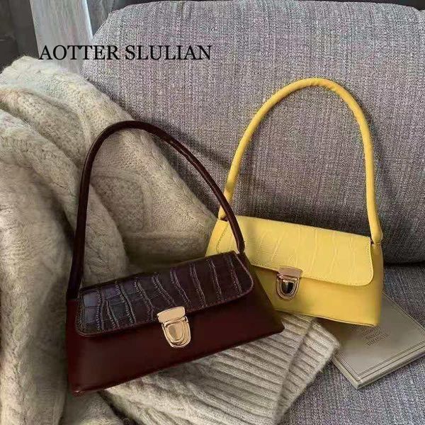 shoulder bags crocodile pattern women underarm bag vintage design buckles candy color chain pu leather small fashion lady handbag
shoulder bags crocodile pattern women underarm bag vintage design buckles candy color chain pu leather small fashion lady handbag