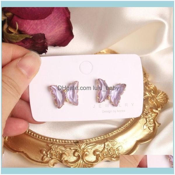 stud jewelrystud shiny side aessories glass butterfly earrings for women simple style gift elegant insect earrings1 drop delivery 2021 exqlz, Golden;silver
stud jewelrystud shiny side aessories glass butterfly earrings for women simple style gift elegant insect earrings1 drop delivery 2021 exqlz, Golden;silver