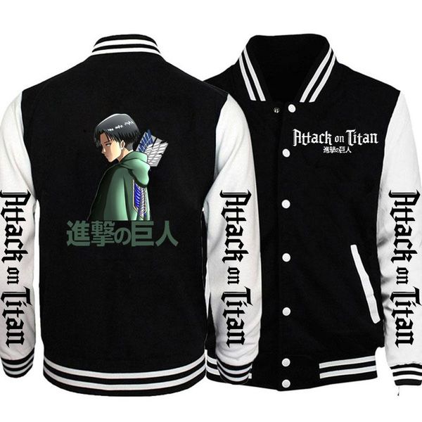 men's jackets attack on titan anime women men baseball long sleeve bomber jacket outwear, Black;brown 
men's jackets attack on titan anime women men baseball long sleeve bomber jacket outwear, Black;brown