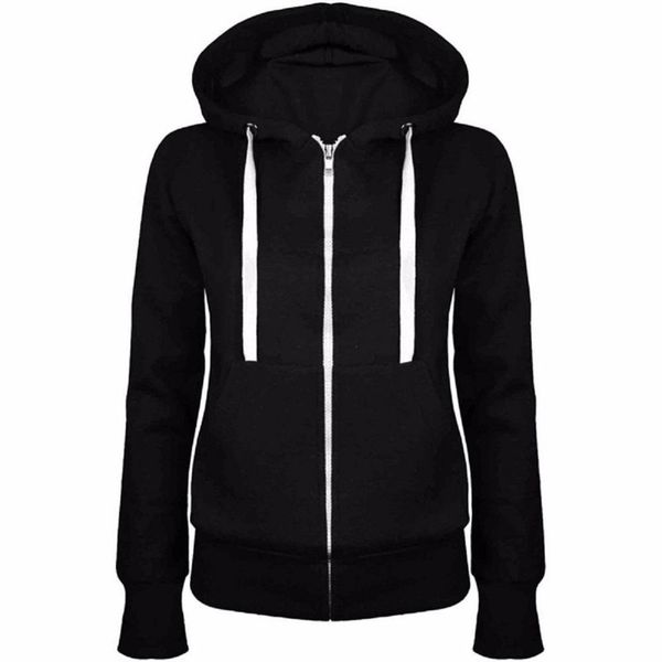2021 solid women sweatshirt hoodies zipper autumn spring new fashion casual black hooded sweatshirt long sleeve coat pullovers
2021 solid women sweatshirt hoodies zipper autumn spring new fashion casual black hooded sweatshirt long sleeve coat pullovers