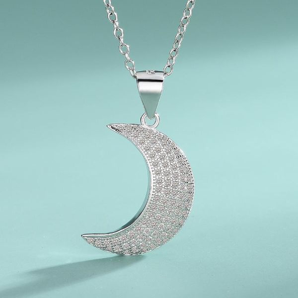 chains s925 sterling silver moon necklace micro inlay ladies secklace simplicity fashion jewelry pendant
chains s925 sterling silver moon necklace micro inlay ladies secklace simplicity fashion jewelry pendant