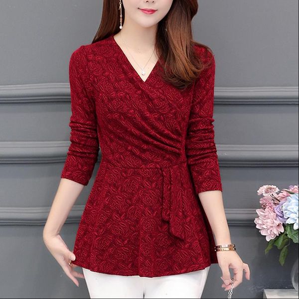casual slim fit 2021 new plushed and thickened bottom women long sleeve blusa v neck purple red flowers blouses shirt 201j3, White
casual slim fit 2021 new plushed and thickened bottom women long sleeve blusa v neck purple red flowers blouses shirt 201j3, White