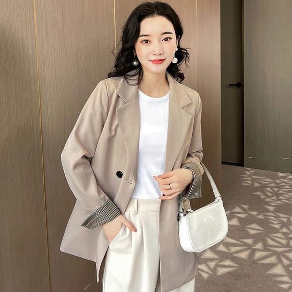 women's suits & blazers zoki autumn temperament suit jacket women design loose black blazer apricot tailored coat korean office lady ov, White;black
women's suits & blazers zoki autumn temperament suit jacket women design loose black blazer apricot tailored coat korean office lady ov, White;black