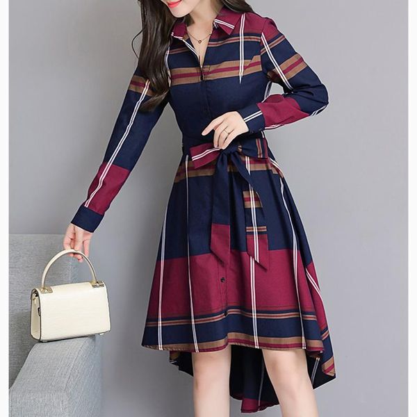 casual dresses 2021 plus size spring autumn women irregular lattice dress fashion slim womens blouse re2516, Black;gray
casual dresses 2021 plus size spring autumn women irregular lattice dress fashion slim womens blouse re2516, Black;gray