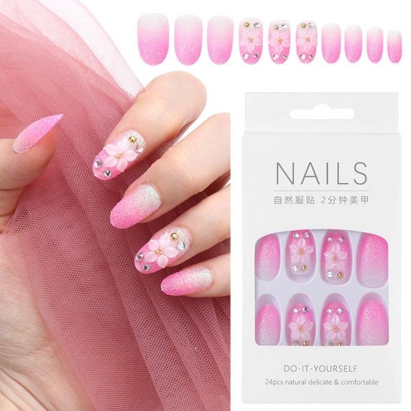 false nails nail art jelly gum pink long glitter round tip flower pattern fake, Red;gold
false nails nail art jelly gum pink long glitter round tip flower pattern fake, Red;gold