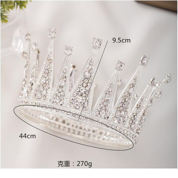 trendy wedding hair accessories silver color round crown crystal headdress bridal hair jewelry lady tiara diadem wedding jllmqt
trendy wedding hair accessories silver color round crown crystal headdress bridal hair jewelry lady tiara diadem wedding jllmqt