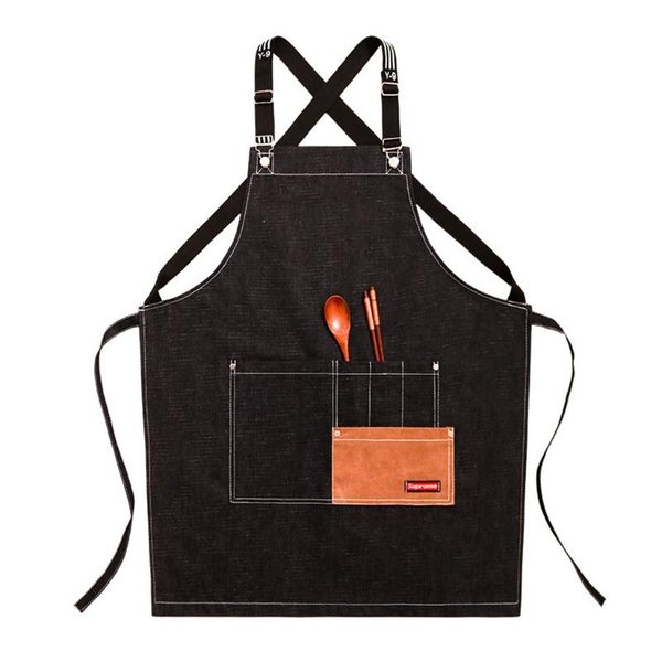 2021 chef apron cotton canvas cross back adjustable apron with pockets for women and
2021 chef apron cotton canvas cross back adjustable apron with pockets for women and