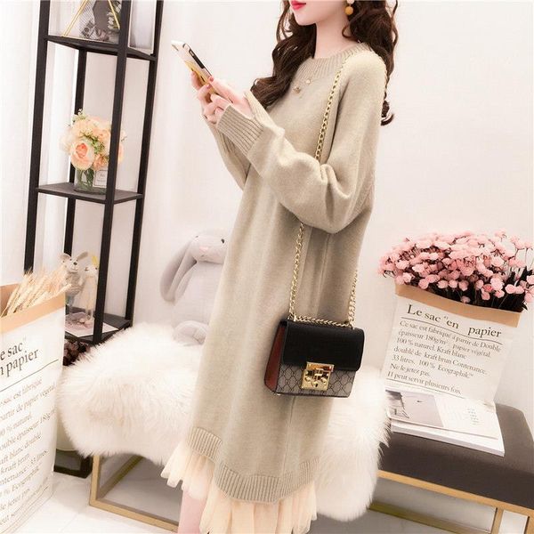 2020 autumn and winter fashion chiffon stitched wool dress small fresh medium and long which is lazy and easy to wear, Black;gray
2020 autumn and winter fashion chiffon stitched wool dress small fresh medium and long which is lazy and easy to wear, Black;gray
