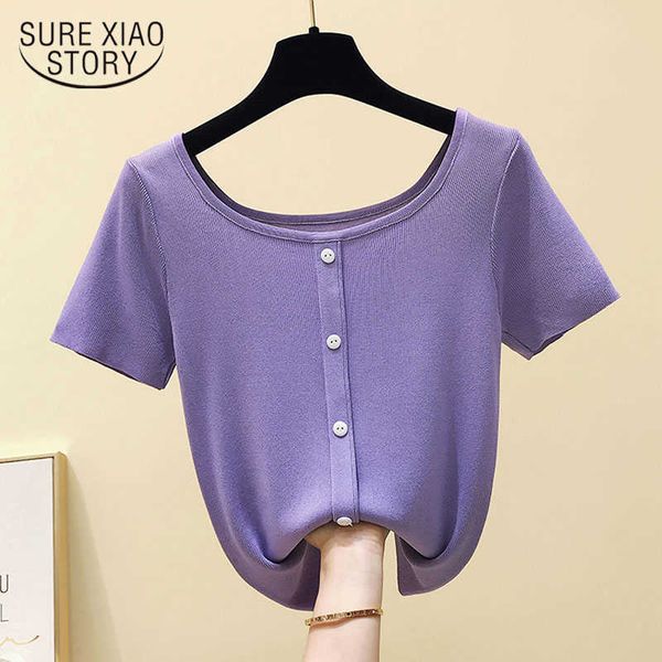 summer korean casual short sleeve cotton women solid color round collar blouse women knit shirts ladies clothing 9552 210527, White
summer korean casual short sleeve cotton women solid color round collar blouse women knit shirts ladies clothing 9552 210527, White