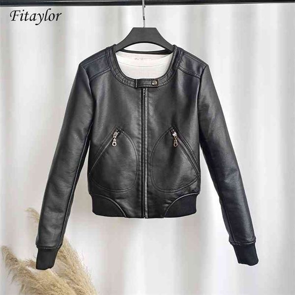 fitaylor faux leather jacket women o-neck casual biker jackets female motorcycle coat plus size 4xl soft pu basic black outwear 210923
fitaylor faux leather jacket women o-neck casual biker jackets female motorcycle coat plus size 4xl soft pu basic black outwear 210923