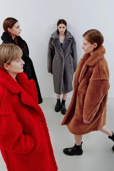 women's fur & faux teddy bear jacket coat women winter thick warm long oversized chunky lady outerwear female overcoat lambswool coats, Black
women's fur & faux teddy bear jacket coat women winter thick warm long oversized chunky lady outerwear female overcoat lambswool coats, Black