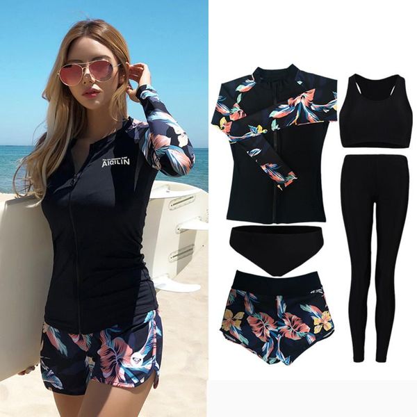 women sports wear summer swimsuit 5 pieces print bathing suit laides sports beach rashguards maillot de bain femme 2021
women sports wear summer swimsuit 5 pieces print bathing suit laides sports beach rashguards maillot de bain femme 2021