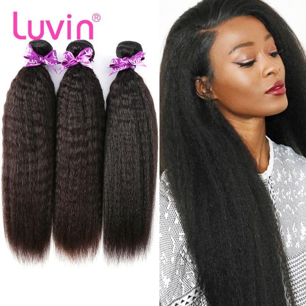 human hair bulks luvin kinky straight brazilian weave bundles 1/3/4 pieces remy natural color extension 38 39 40 inch, Black
human hair bulks luvin kinky straight brazilian weave bundles 1/3/4 pieces remy natural color extension 38 39 40 inch, Black