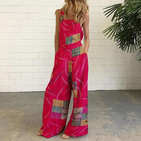 ladis fashion casual women jumpsuit one piece sleeveless overalls floral print summer wide leg bib pants, Black;white
ladis fashion casual women jumpsuit one piece sleeveless overalls floral print summer wide leg bib pants, Black;white