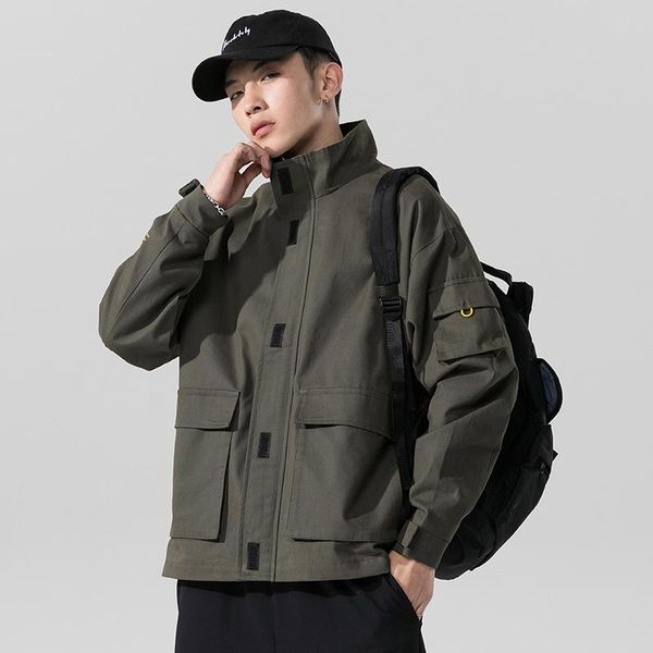 men's jackets trend big pocket casual jacket bomber men men's spring and autumn korean version of cotton lapel loose tooling, Black;brown
men's jackets trend big pocket casual jacket bomber men men's spring and autumn korean version of cotton lapel loose tooling, Black;brown
