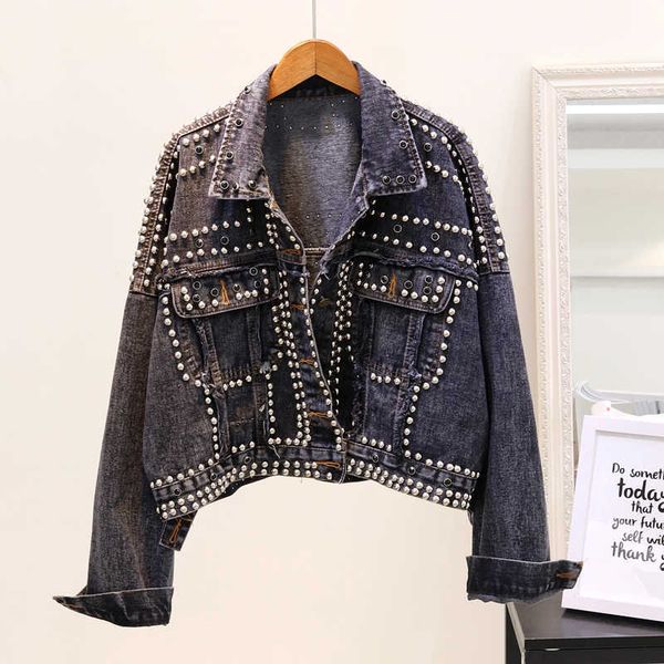 autumn women's harajuku red denim jacket coat heavy hand beaded rivet short black jeans jackets students basic coats outfit 210601, Black;brown
autumn women's harajuku red denim jacket coat heavy hand beaded rivet short black jeans jackets students basic coats outfit 210601, Black;brown