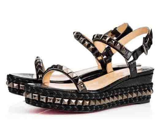 summer women sandals flat red bottom women shoes wedges pyraclou/cataclou luxe party wedding sandal cool woman, Black
summer women sandals flat red bottom women shoes wedges pyraclou/cataclou luxe party wedding sandal cool woman, Black